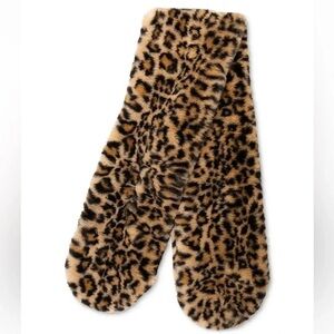 Inc International Concepts Animal Print Faux Fur Pull-Through Scarf, NWT